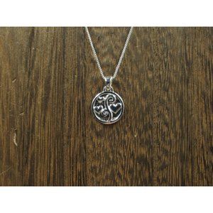18" Sterling Silver Girlfriends Saying Necklace Vintage Minimalist Everyday